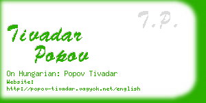 tivadar popov business card